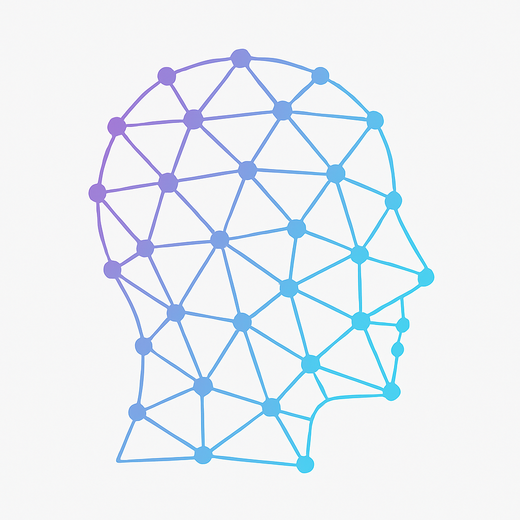 Stiliserte noder som danner et «hode»